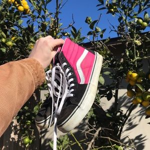 Pink retro vans sz 8